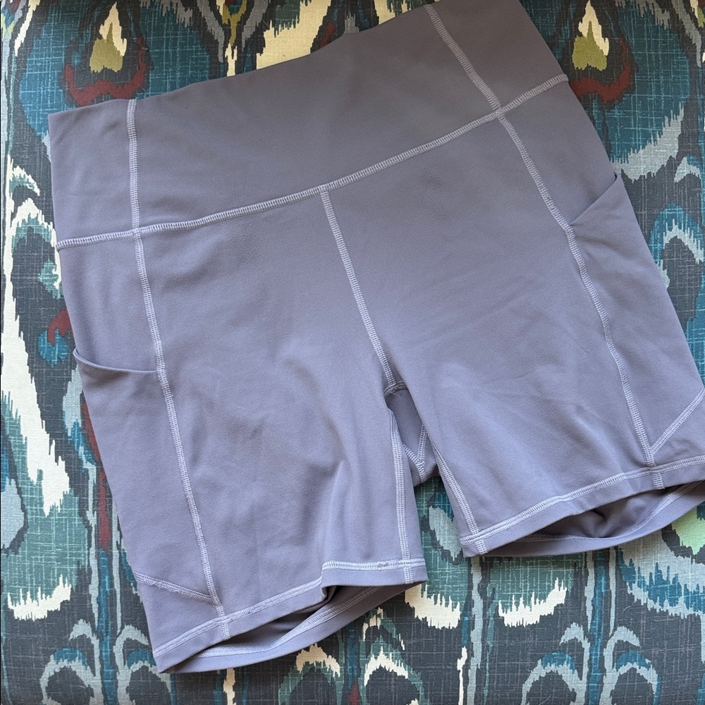 Fabletics Gray High-Waisted Shorts